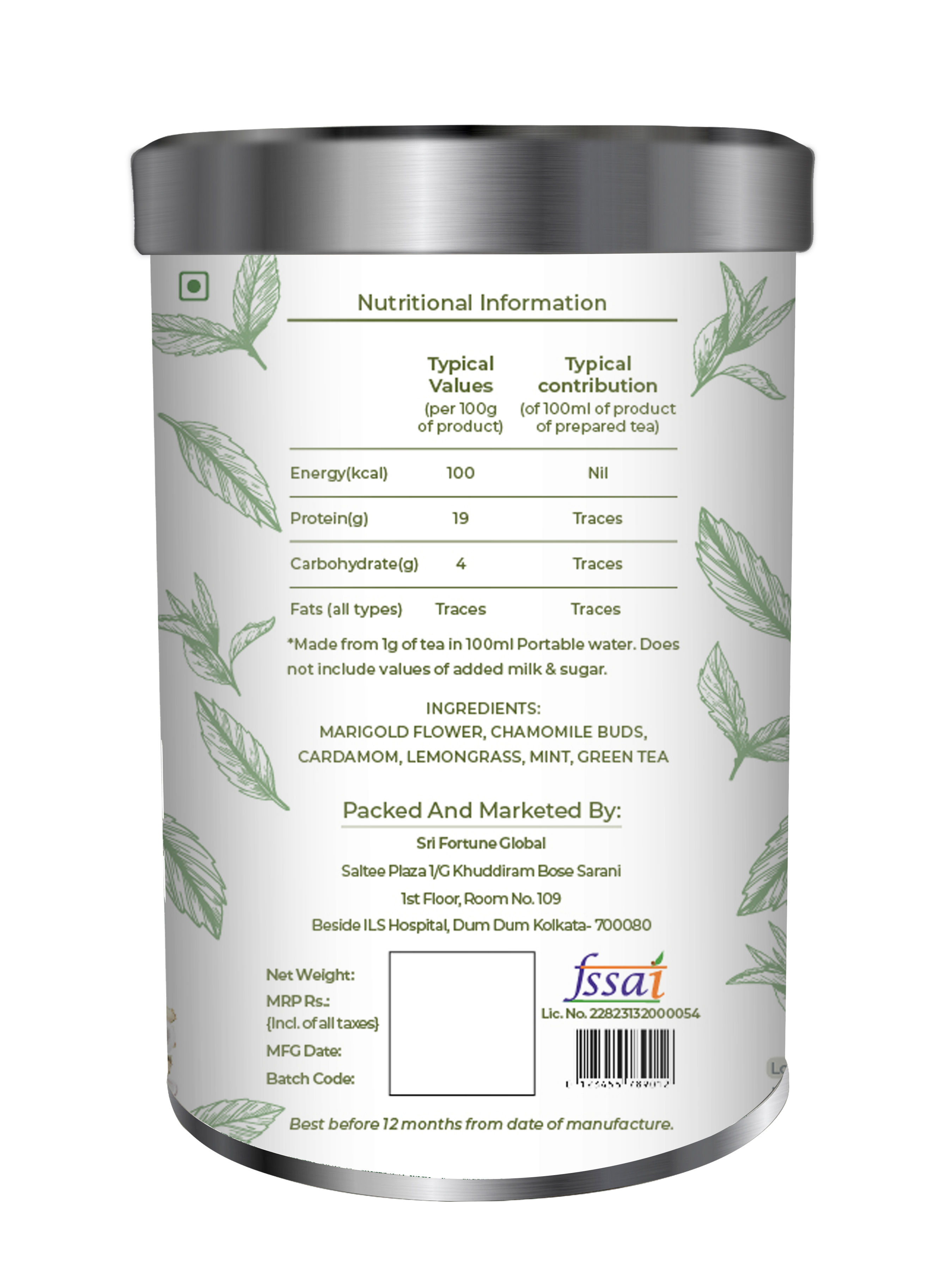 The Three Tattvas Ananda Green Tea 50gms view 2