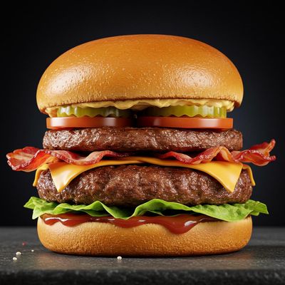 Pork Sausage & Becon Burger