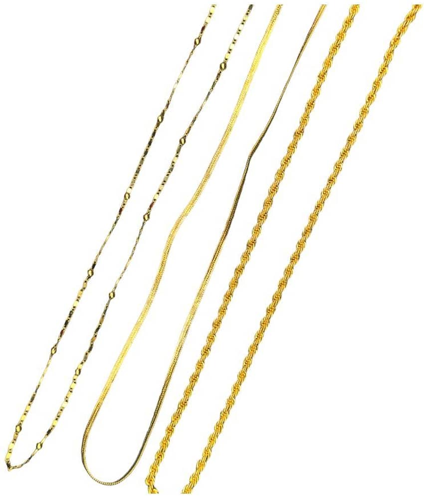 AKLINA Gold Plated Chain ( Set of 3 ) view 2
