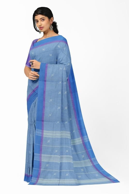 APCO Handloom - Women's Rahajmundry Pure Cotton Grey Handloom Saree (Angara Handloom Saree) 15 view 2