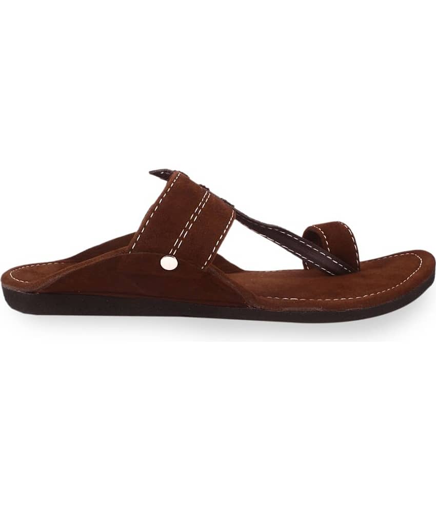 rajeraj Brown Men's Kolhapuris view 2
