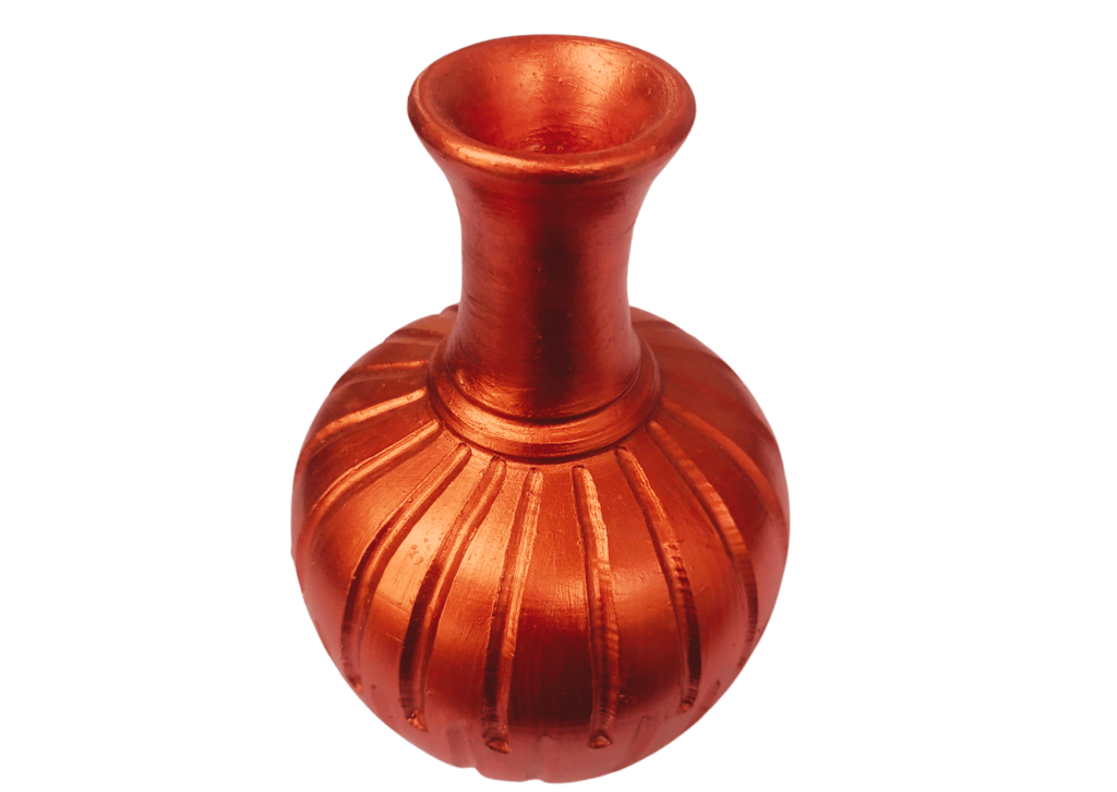 Handmade Red Clay Flower Vase view 2