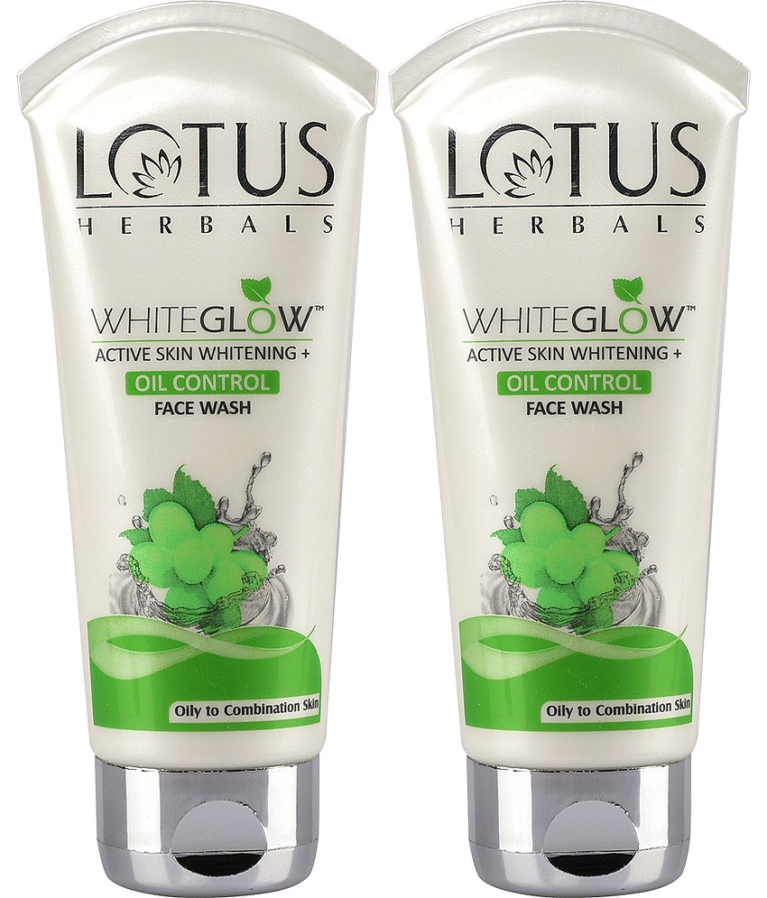 Lotus Herbals Whiteglow Active Skin Whitening + Oil Control Face Wash 50g ( Pack Of 2 ) view 2