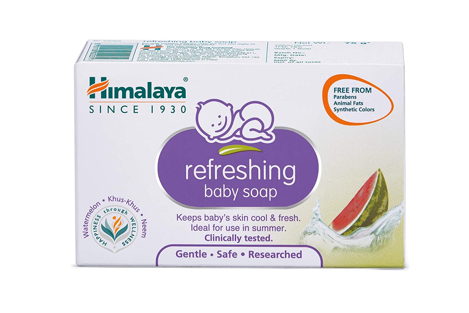 Himalaya Refreshing Baby Soap, 75 gm view 2