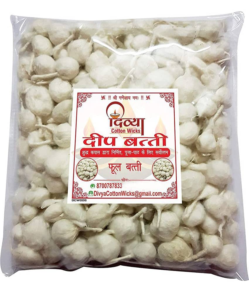 Divya Cotton Wicks - Round Cotton Wicks 800 Pieces ( Pack of 2 ) view 2