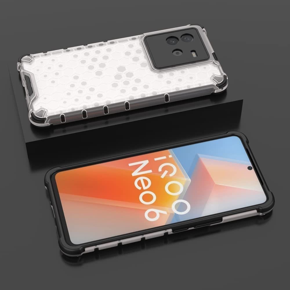 Faircost Polycarbonate For Iqoo Neo 6 5G Hybrid Shockproof Back Cover Hard Outside Soft Inside- (Polycabonate::Transparent) view 2