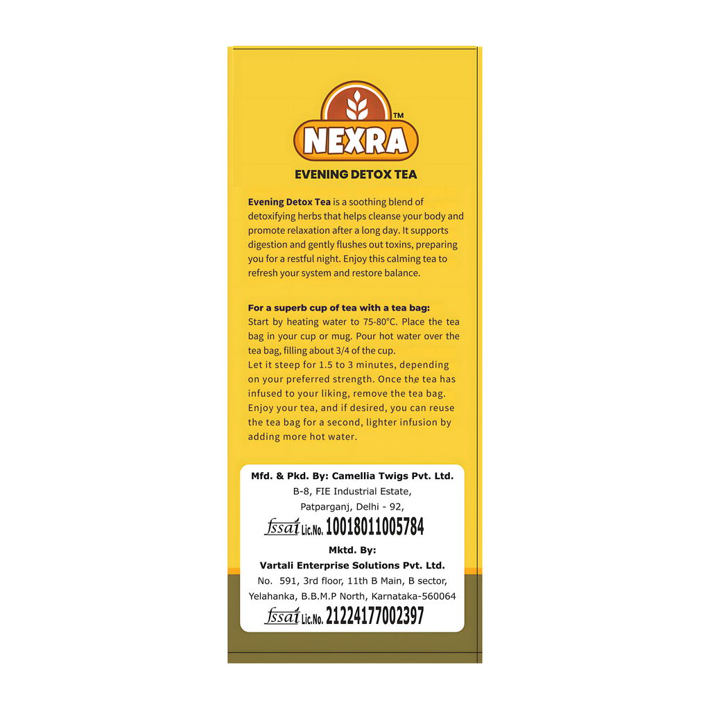 Nexra - Evening Detox Tea - 30 Tea Bags | For Gentle Cleansing, Relaxation, and Wellness Support | Green Tea | 100% caffeine free tea view 2