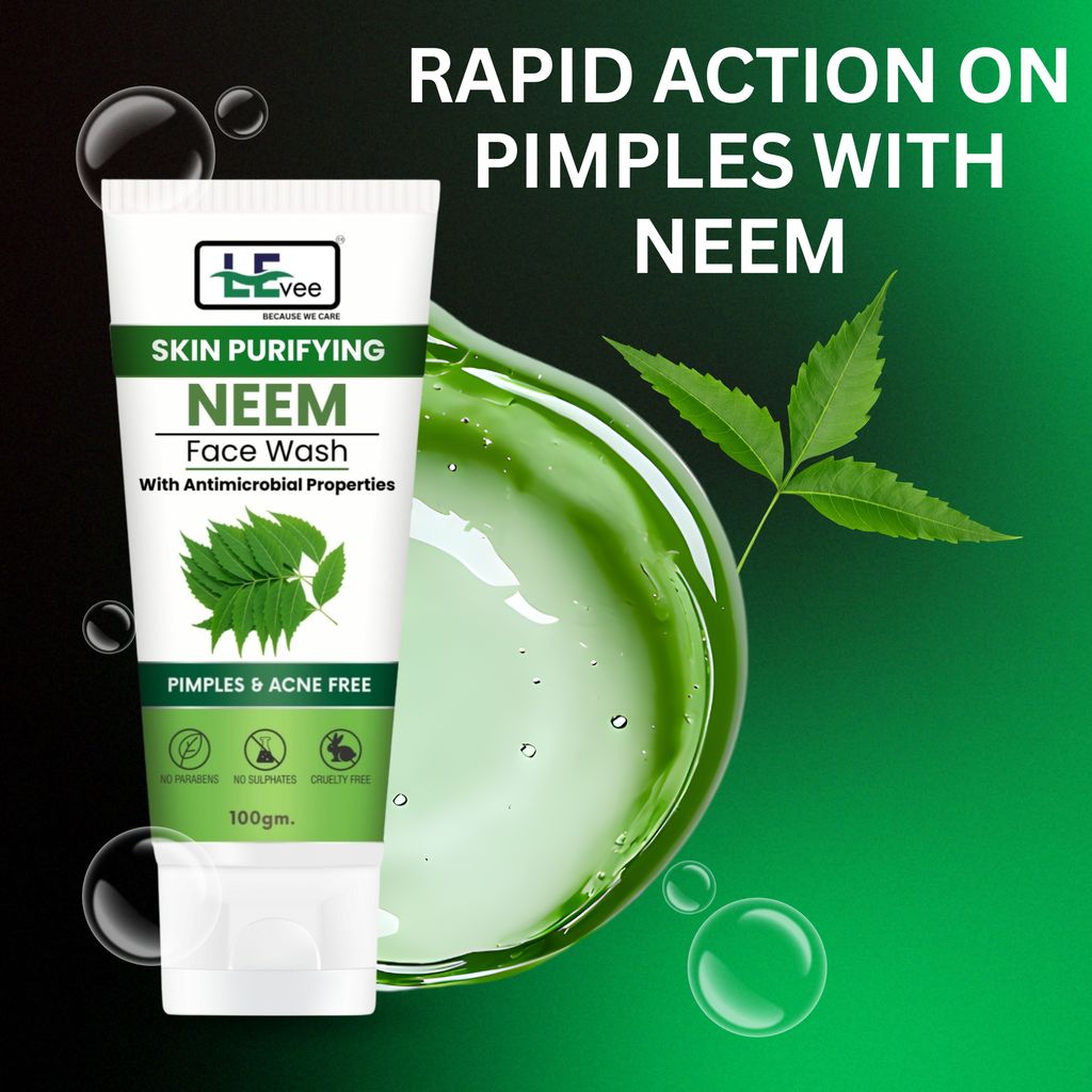 LEvee Skin Purifying Neem Face Wash for Men & Women | pH Balanced Cleanser for Acne & Pimple Control | With Natural Neem & Aloevera | For All Skin Types | 100ml view 2