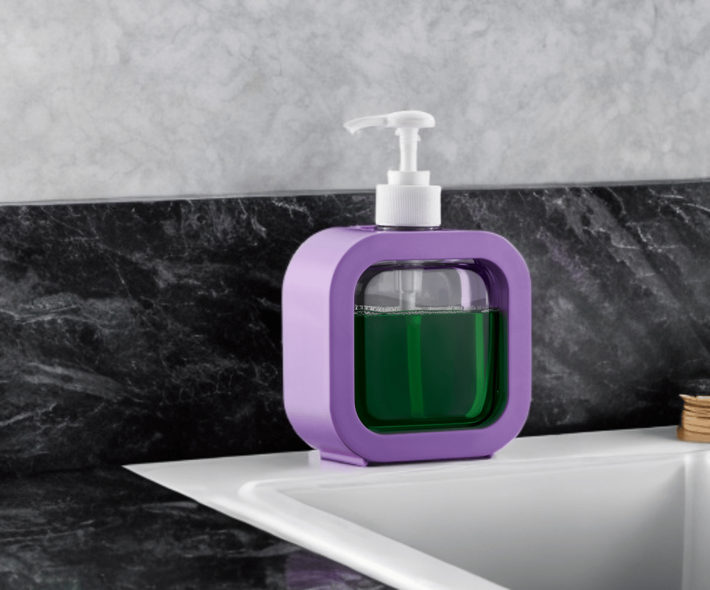 Purple Soap Dispenser, Refillable Hand Soap Dispenser for Bathroom and Dish Soap Dispenser for Kitchen Sink, Liquid Soap Dispenser Premium Plastic Soap Pump pack of 1 view 2