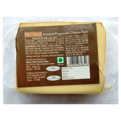 Nutoras Smoked Processed Cheese Roll, 200 Gm view 2