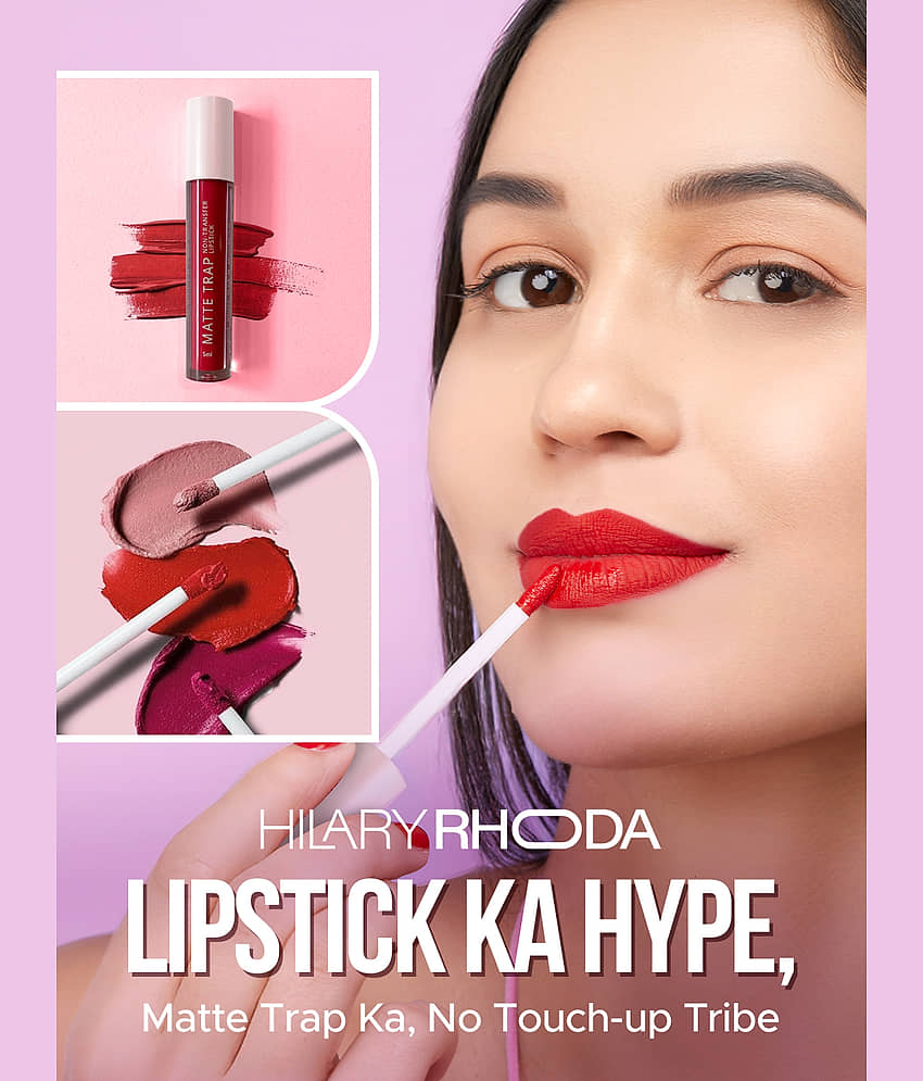 Hilary Rhoda Brown Matte Waterproof Liquid Lipstick ( Pack of 1 ) view 2