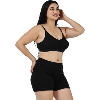 Women Sports Non Padded Workout Sports Bra(Black) view 2