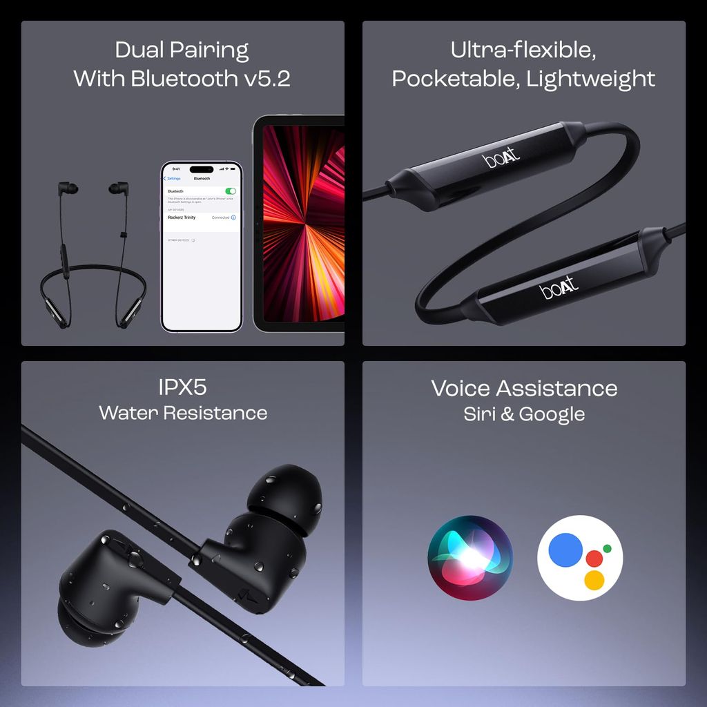 boAt Rockerz Trinity in Ear Earphones view 2