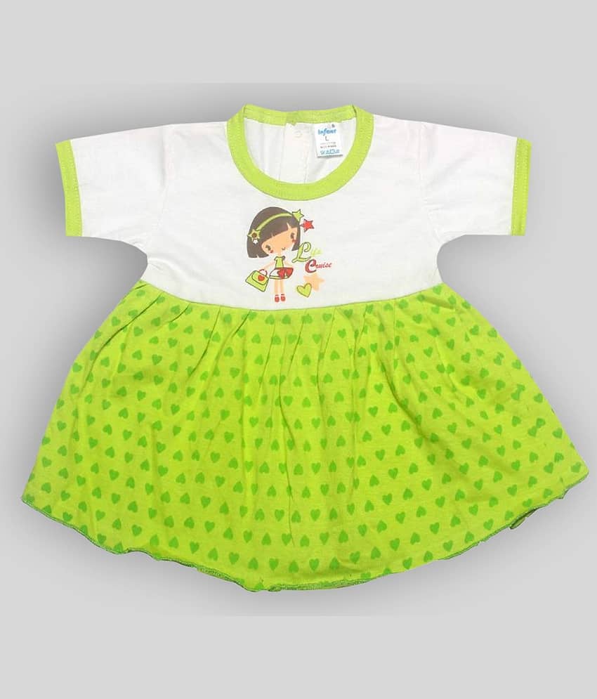 INFANT Pack of 2 Baby Girls 100% Cotton Frocks ( Multi ) view 2