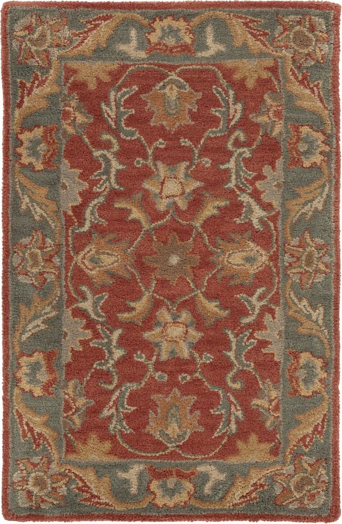 Hand Tufted Caesar Multicolor Olive Green Wool Rug view 2