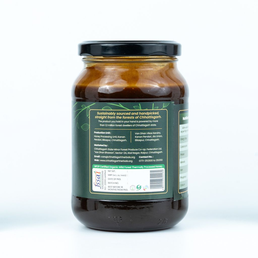 Chhattisgarh Herbals Organic Wild Forest Honey | 600 gm view 2