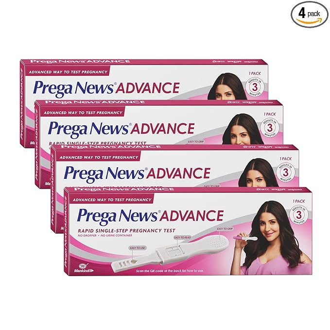 Mankind Prega News Advance HCG Home Pregnancy Test Midstream Urine Test Kit One Step Pregnancy Test Easy to Use Accurate Result in Just 3 Minutes x Pack of 1 (4)