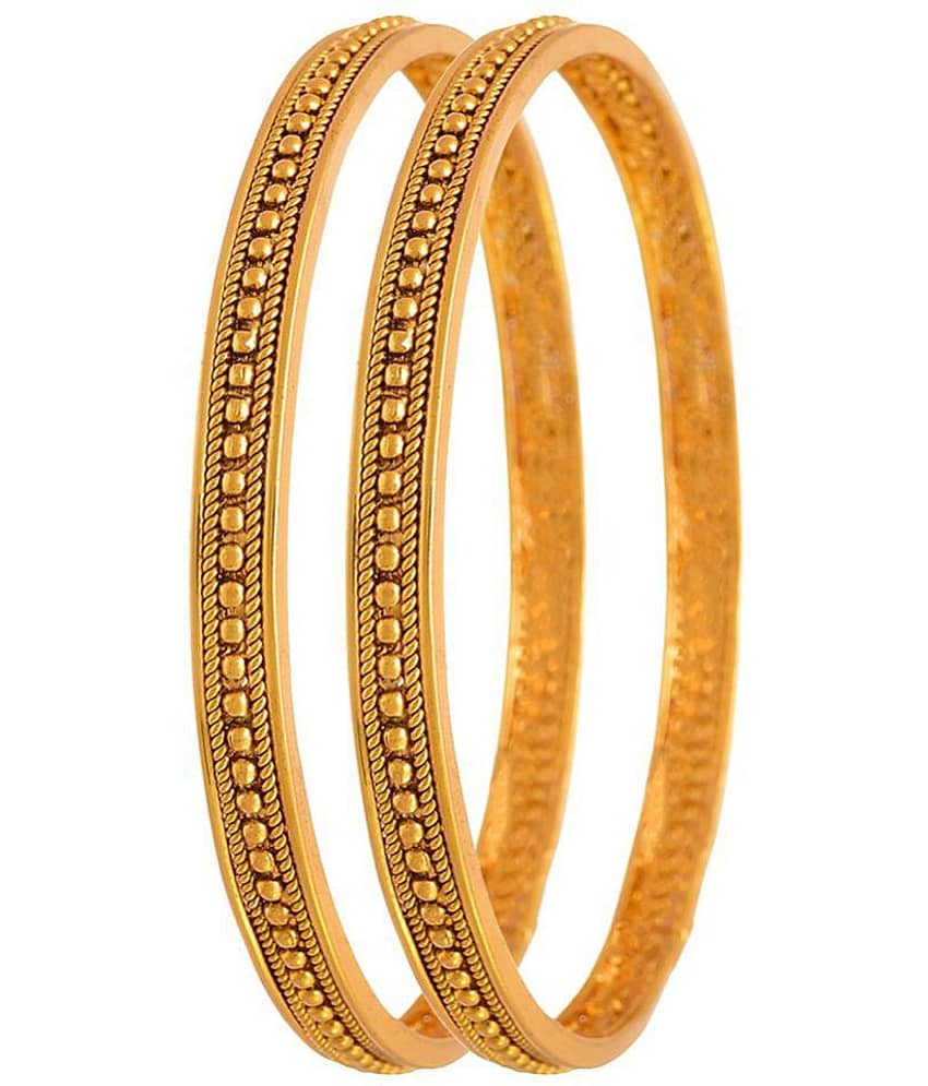 JFL - Jewellery For Less Traditional Ethnic One Gram Gold Plated Bead Designer Bangles for Women view 2