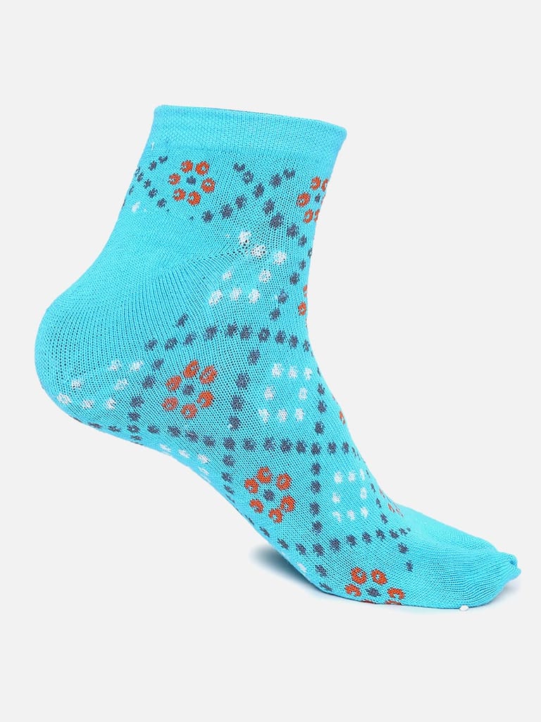 Kolor Fusion Women Ankle Length Bandhani Design Cotton Thumb Socks (Pack of 4) view 2