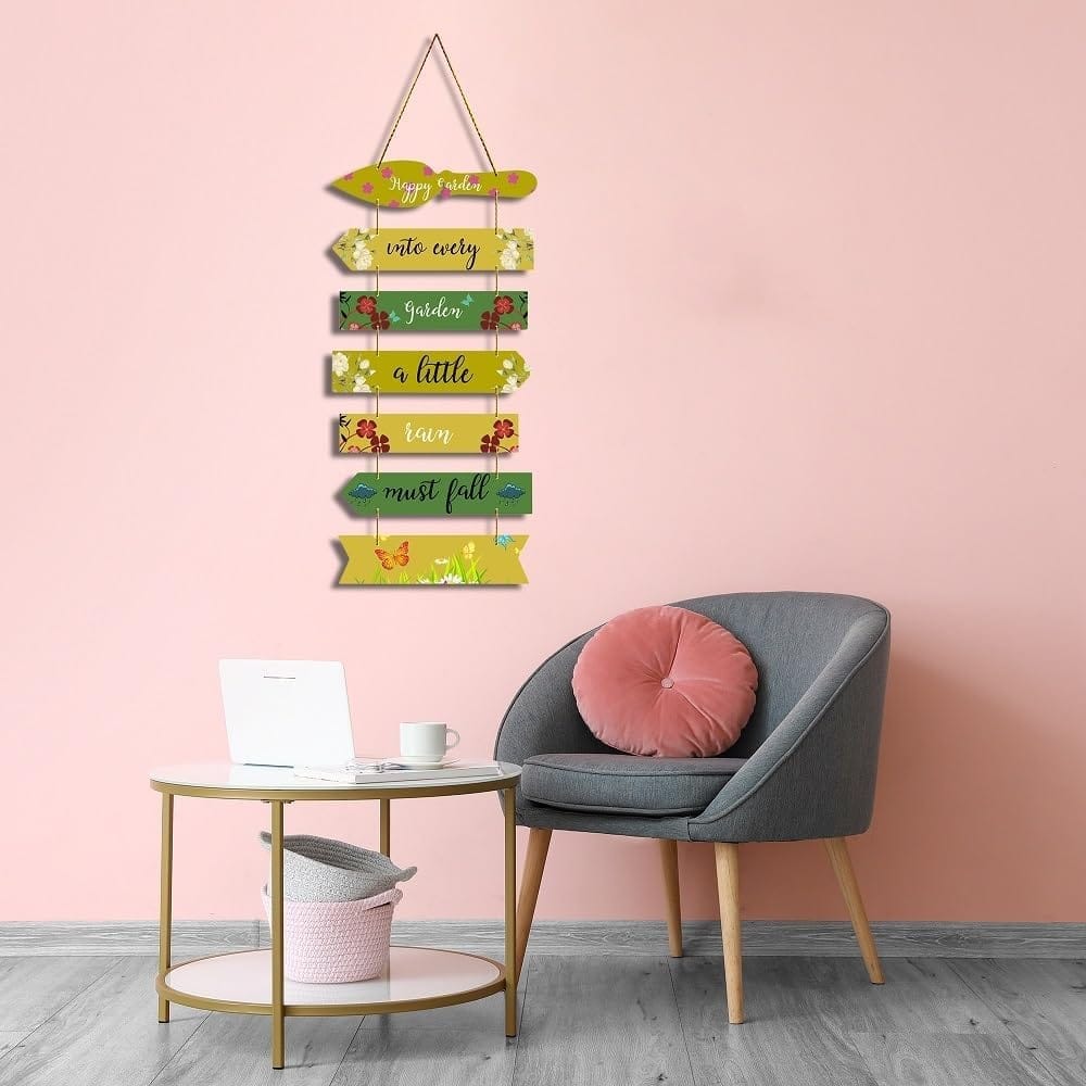 Charmor Happy Garden Decorative Wall Hanging Decoration for Home | Living Room | Garden | Wall Decoration (WH3409) view 2