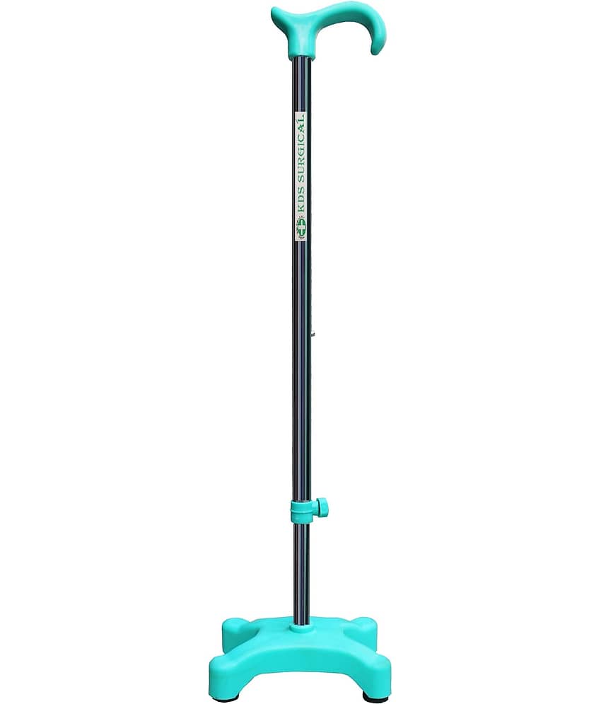 KDS SURGICAL 4 Leg Quadripod Croome C Green Steel Walking Sticks