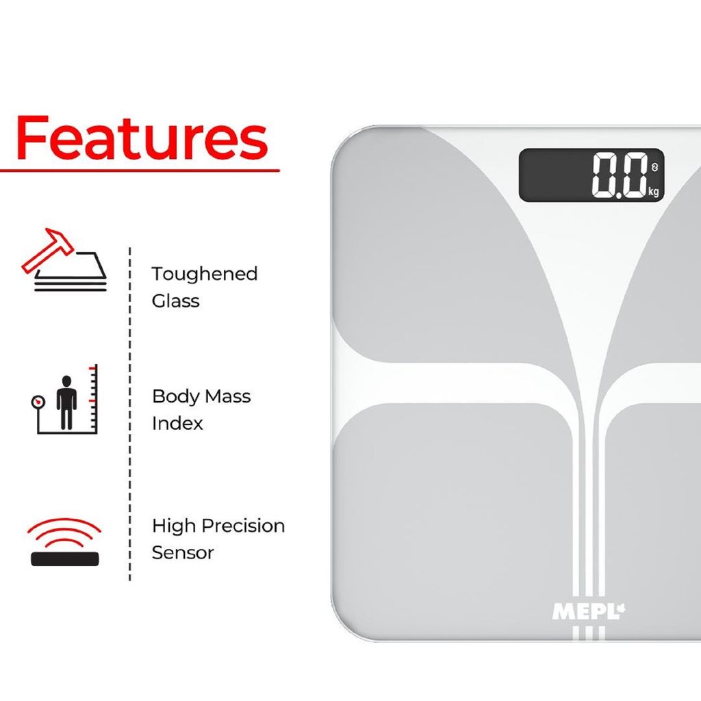 MEPL Digital Body Weight Scale - Precision Electronic Weighing Machine for Home - Smart Scale with Body Composition Analysis view 2