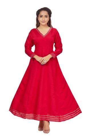 Red Anarkali - 2XL - Fashion By Palak Jain