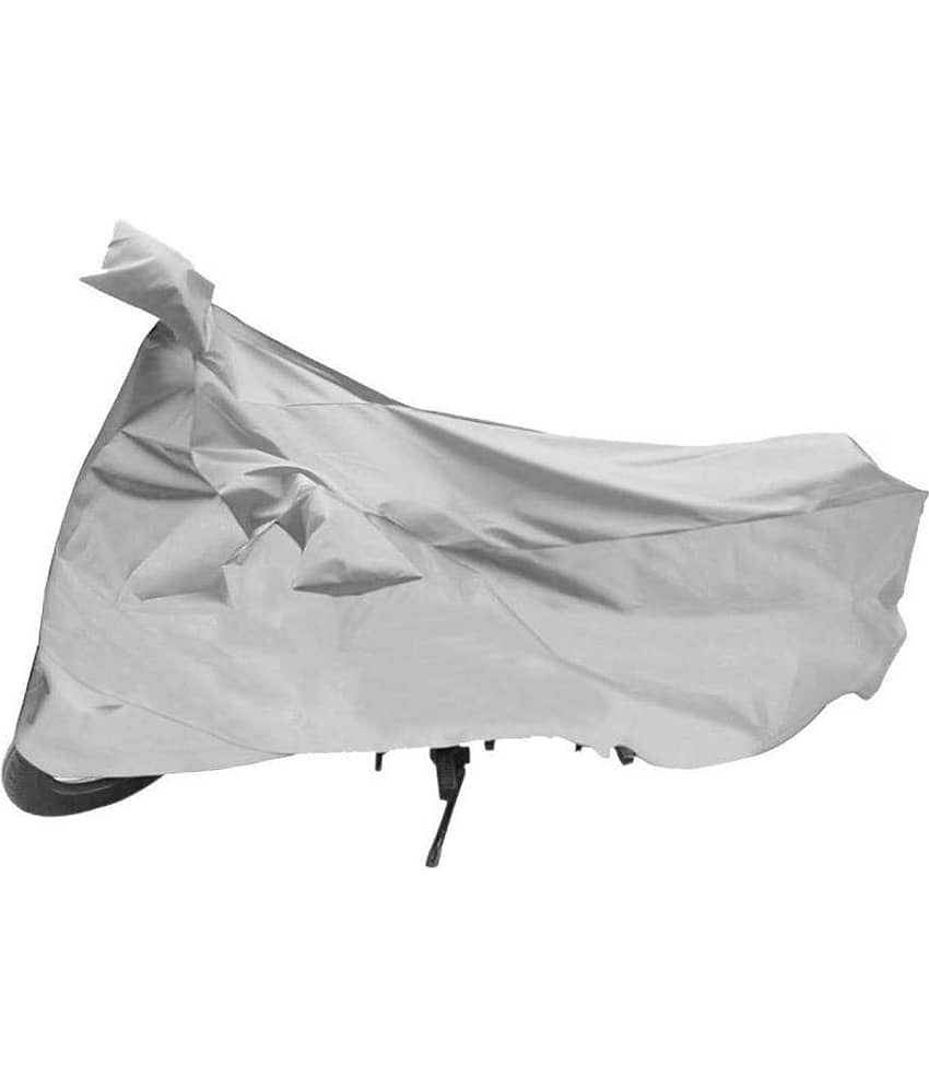 AutoRetail Dust Proof Two Wheeler Polyster Cover for Hero Passion Pro TR (Mirror Pocket, Silver Color) view 2
