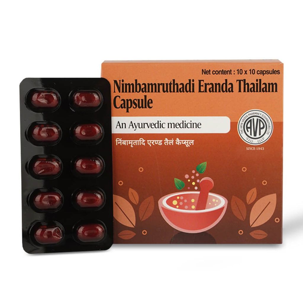 Nimbamruthadi Eranda Thailam Capsule 10*10 view 2