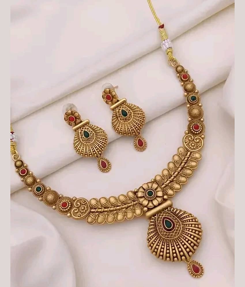 Malabar Multicolor Copper Necklace Set ( Pack of 1 ) view 2