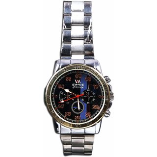 Man sliver Steel Analog Nice Watvh For Boys And Mans view 2
