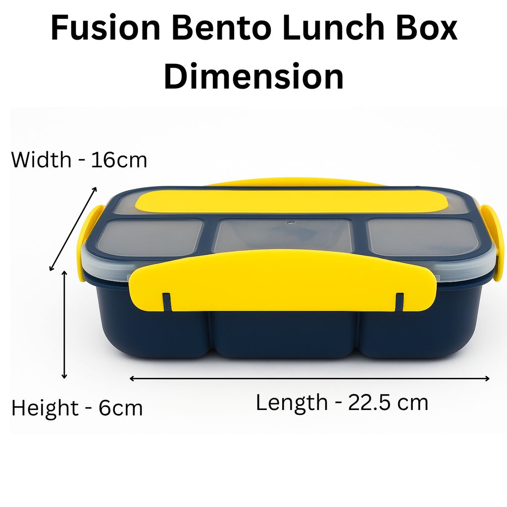 Fusion Bento Lunch Box Multi-Compartment Leakproof Tiffin Box | BPA-Free Food Storage Container | Stackable Lunch Box for Office, School & Travel view 2