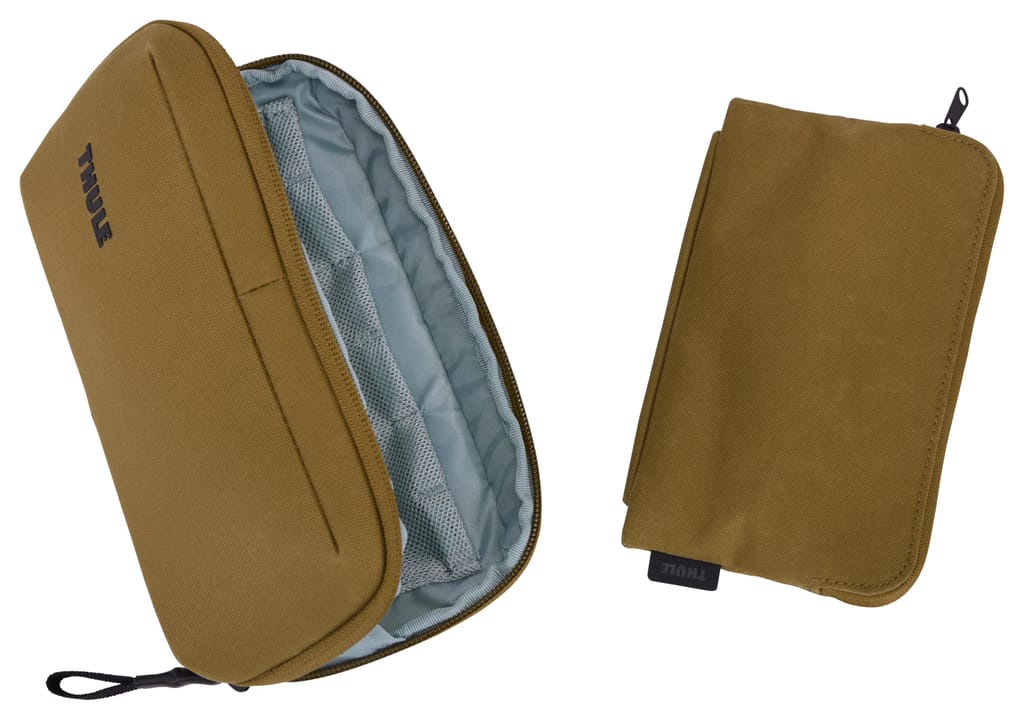 Thule Aion Travel Organizer - 2-in-1 Pouch Includes Travel Wallet and Electronics Bag - RFID Blocking Zipper Pouch - Internal Pockets to Stay Organized - 100% Recycled Waxed PFC-Free Fabric view 2
