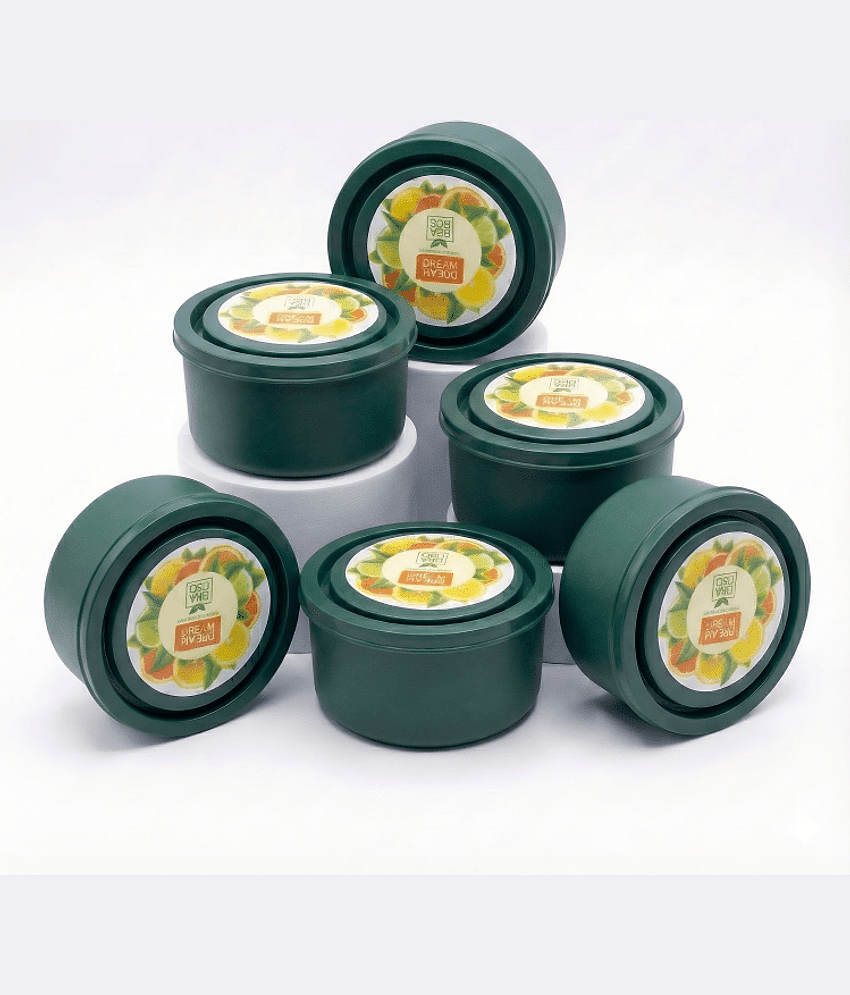 Kitcorner Stainless Steel Lunch Box 6 - Container ( Pack of 6 )