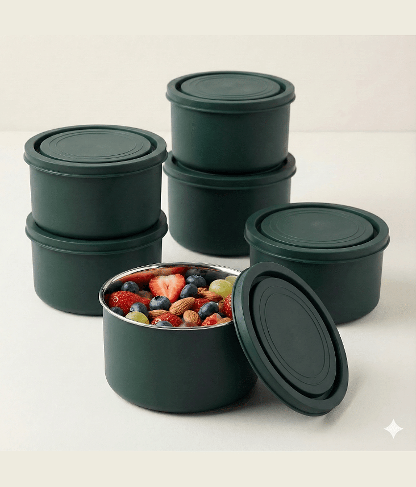 Kitcorner Stainless Steel Lunch Box 6 - Container ( Pack of 6 ) view 2