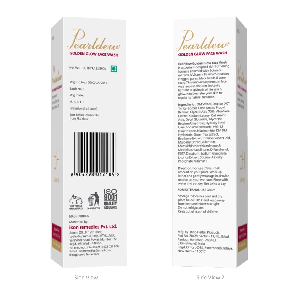 Pearldew Golden Glow Face Wash (100 ml - Pack of 1) view 2