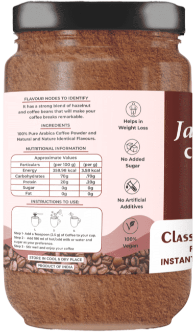 Jaipour Coffee Hazelnut, 60 gm Glass Jar view 2