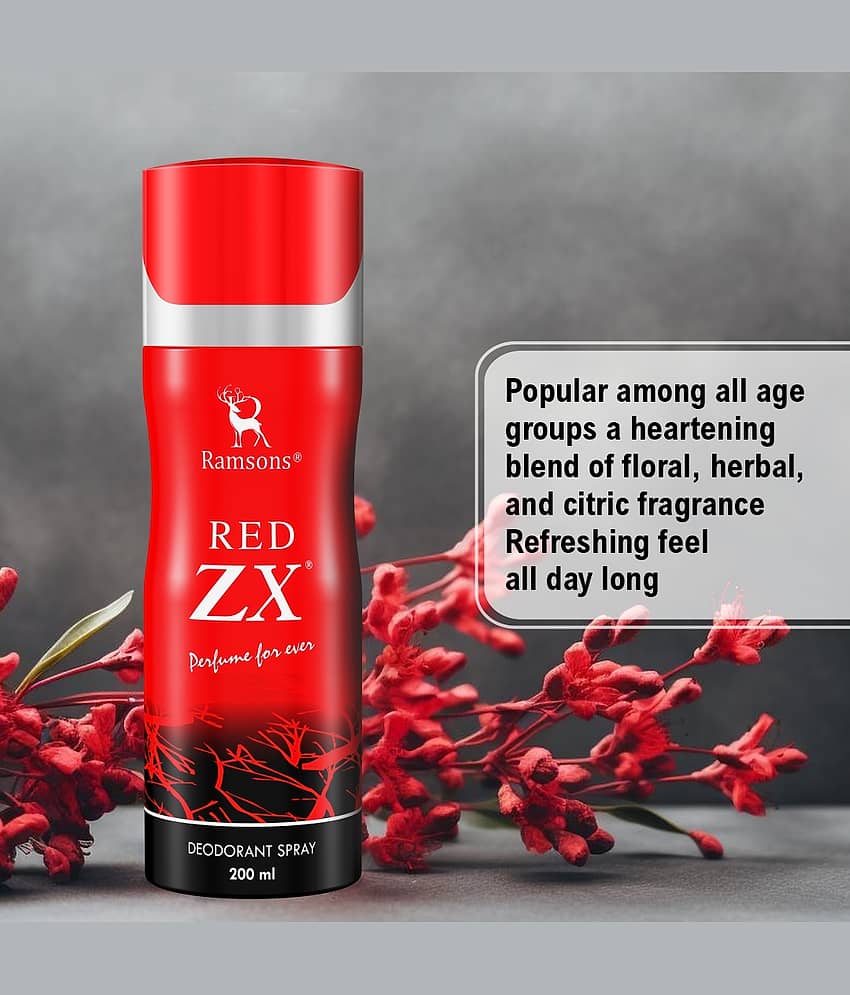 Ramsons - RED ZX Deodorant Spray Body Perfume For Men Long Lasting Body Spray 200 ml (Pack of 1) view 2