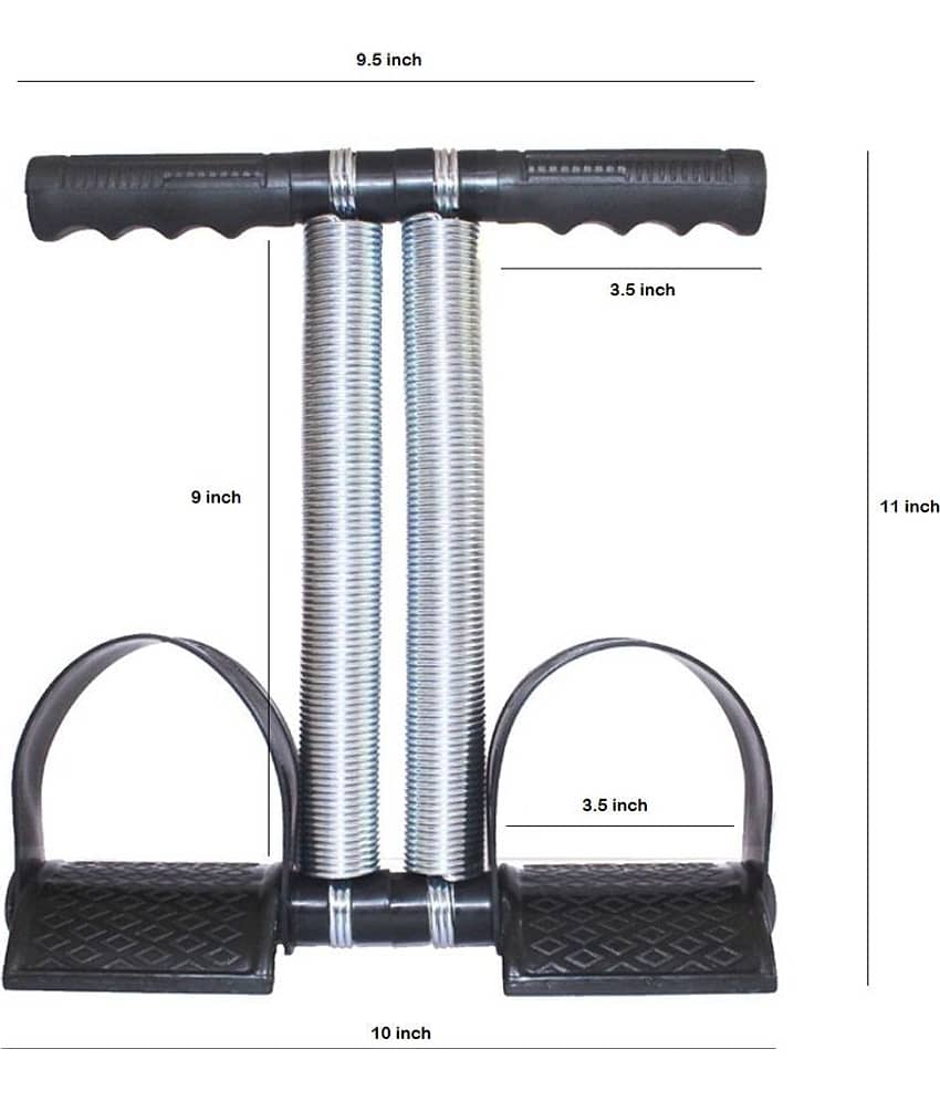 DynFIT combo of double spring tummy trimmer/ab exerciser and sweat slim belt for women and men view 2