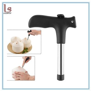 Shop Stoppers Black Durable Stainless Steel Coconut Cutter Opener Coconut Punching Tool view 2