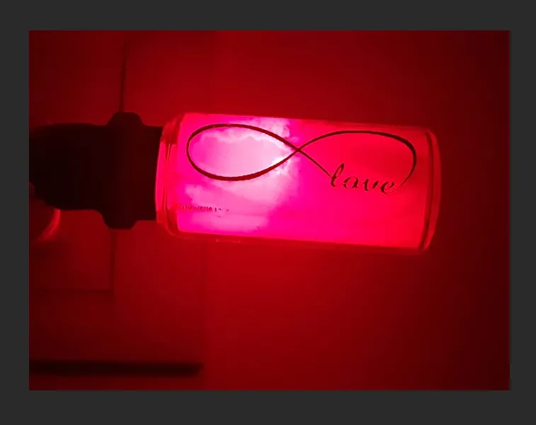 Love2 | Less Than 0.5 watt Energy Consumption plugin Night lamp| Clear Glass Body Night lamp for Bedroom| view 2