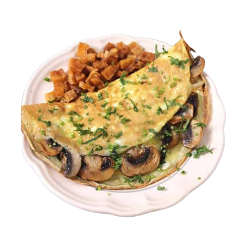 Mushroom And Cheese Double Omelette Non Veg