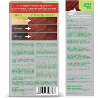 Nisha Cream Hair Colour No Ammonia with Sunflower & Avacado Oil , Cooper Red 5.64 view 2