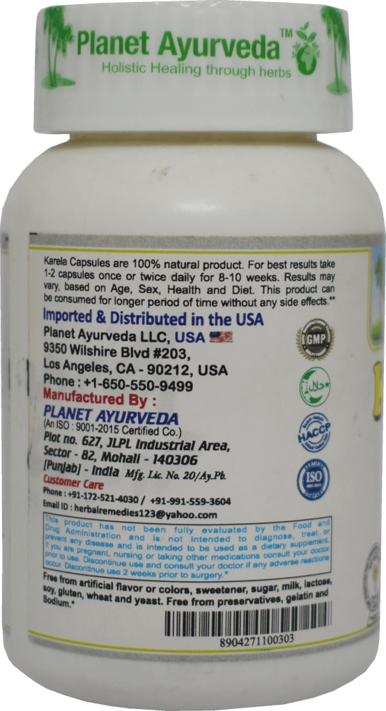 Planet Ayurveda Karela (Bitter Melon Extract) - 60 Veg Capsules view 2