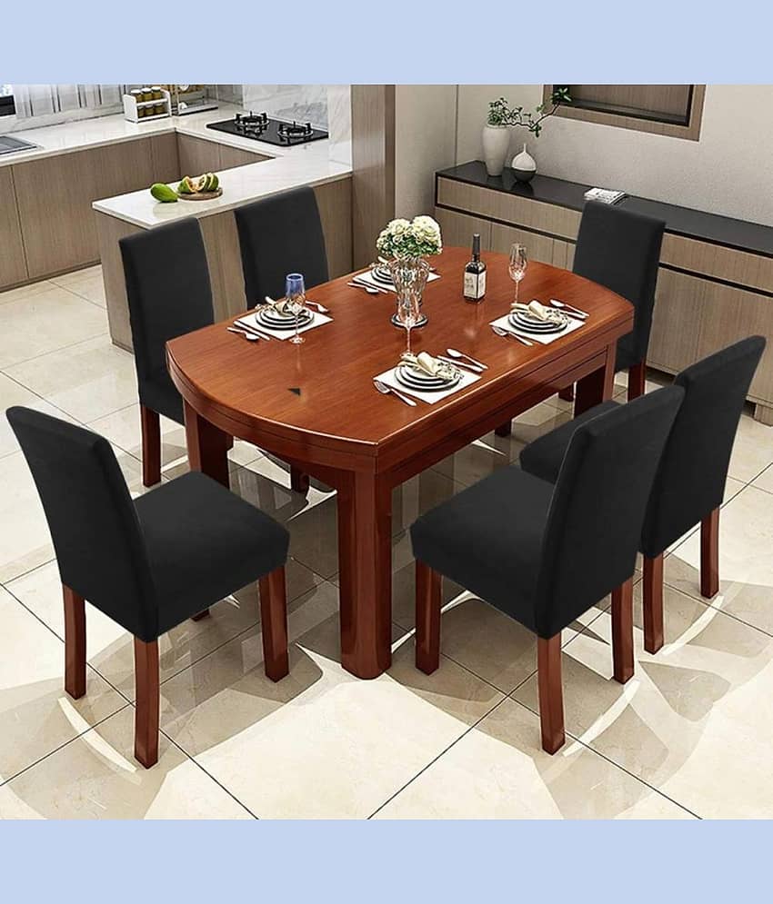 MAHALUXMI COLLECTION 1 Seater Polyester Chair Cover ( Pack of 4 ) view 2