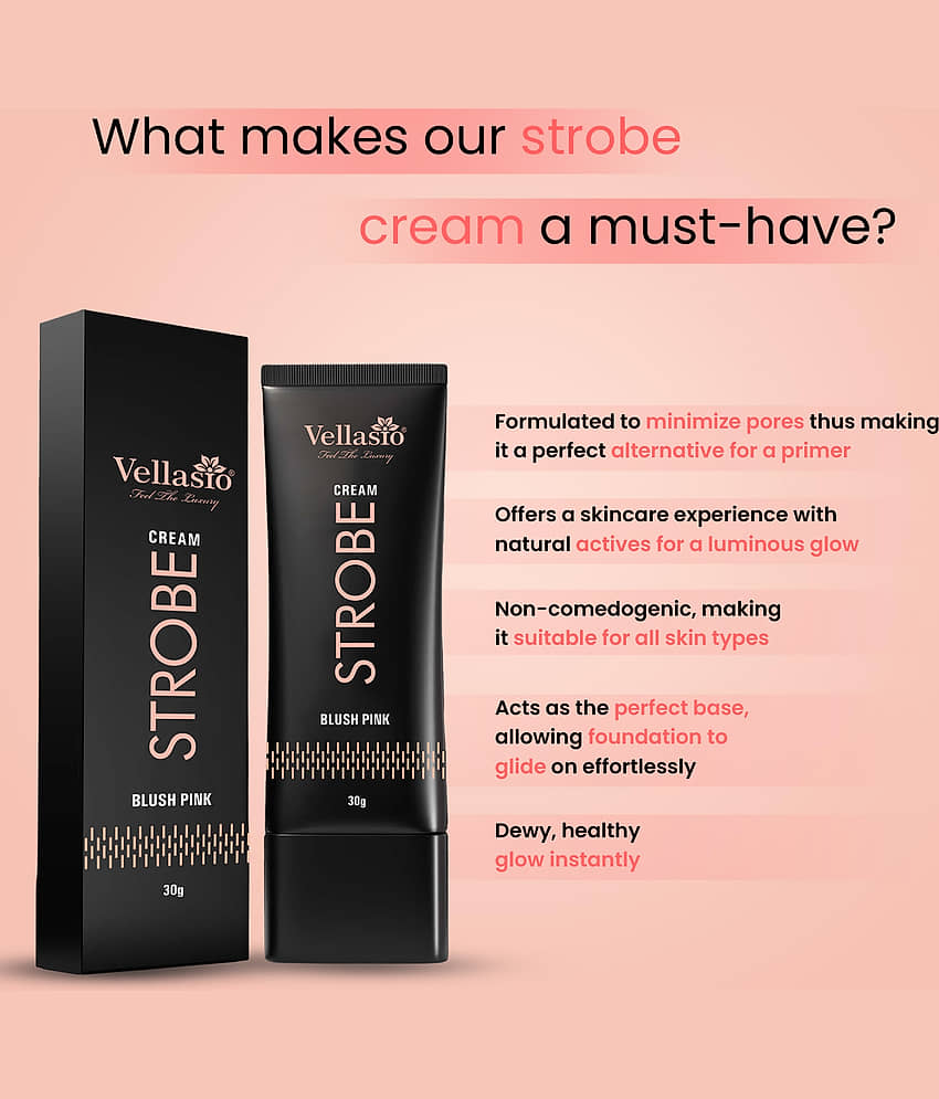Vellasio Strobe Cream for Face Radiance, Multipurpose Cream for Dewy Glazed Instant Glow Blush Pink Highlighter, 30 gm view 2