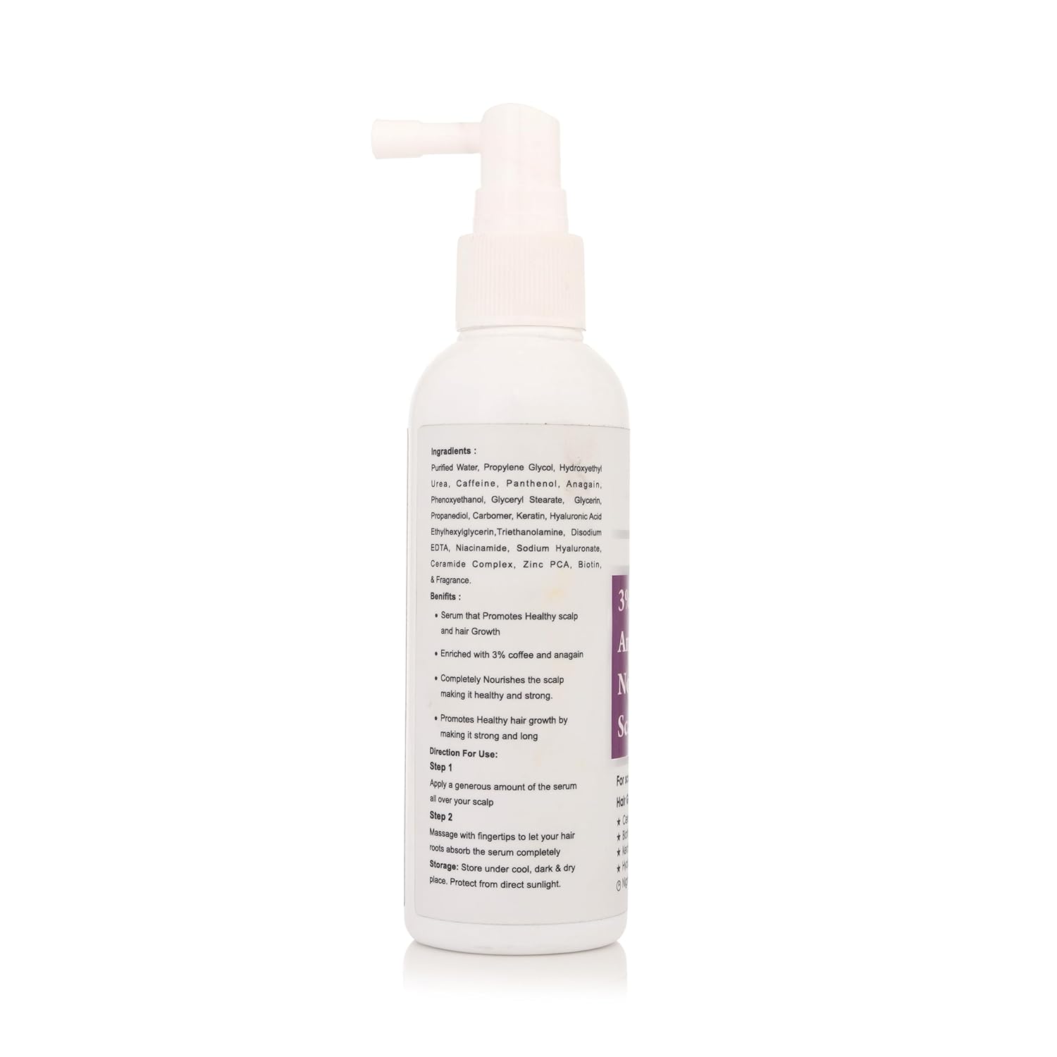 Dermease 3% Caffeine Scalp Serum for Hair Growth & Strength view 2