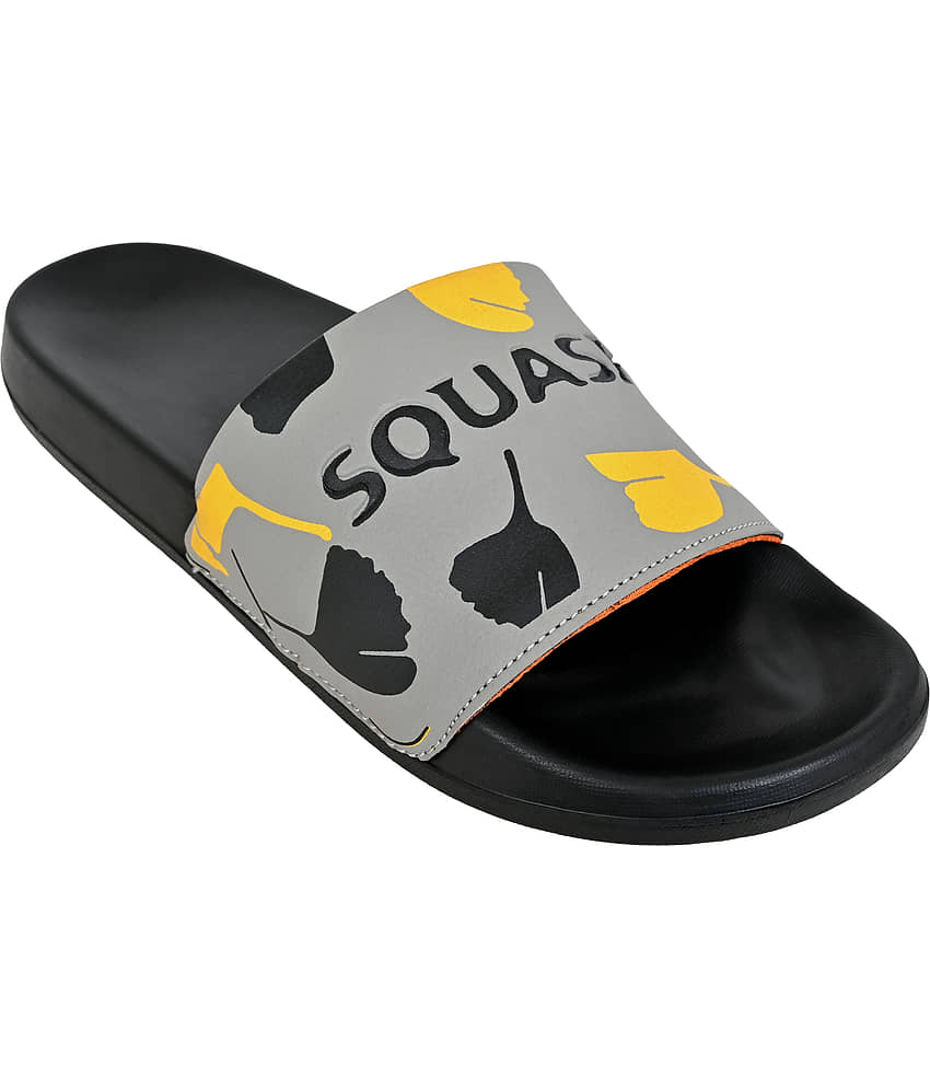 Squash Black Men's Slide Flip Flop view 2