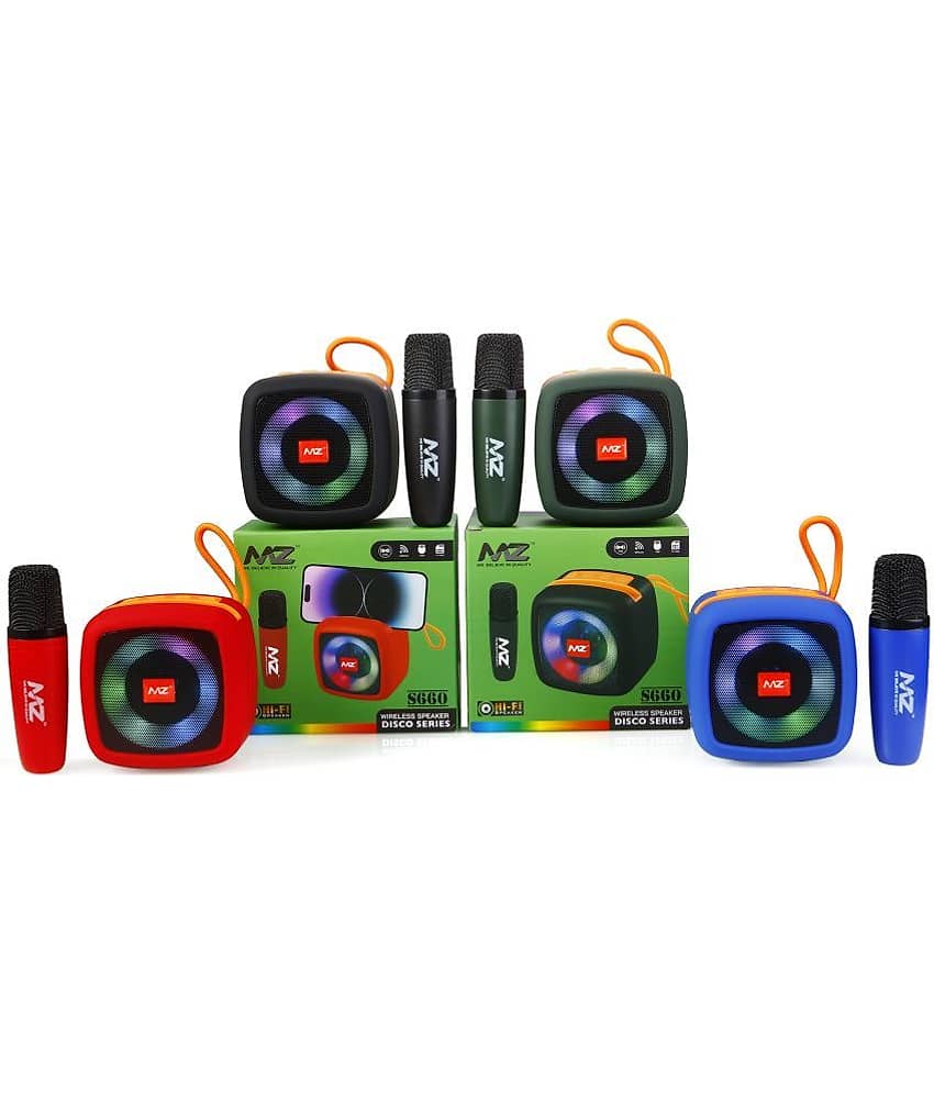 MZ S660 5 W Bluetooth Speaker Bluetooth V 5.0 with SD card Slot Playback Time 6 hrs Green view 2