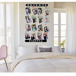 Khush Its Amazing Wood Moments Hanging Photo Display, DIY Picture Photo Frame Collage Set Includes Multi colour Clips (Friends Forever) view 2
